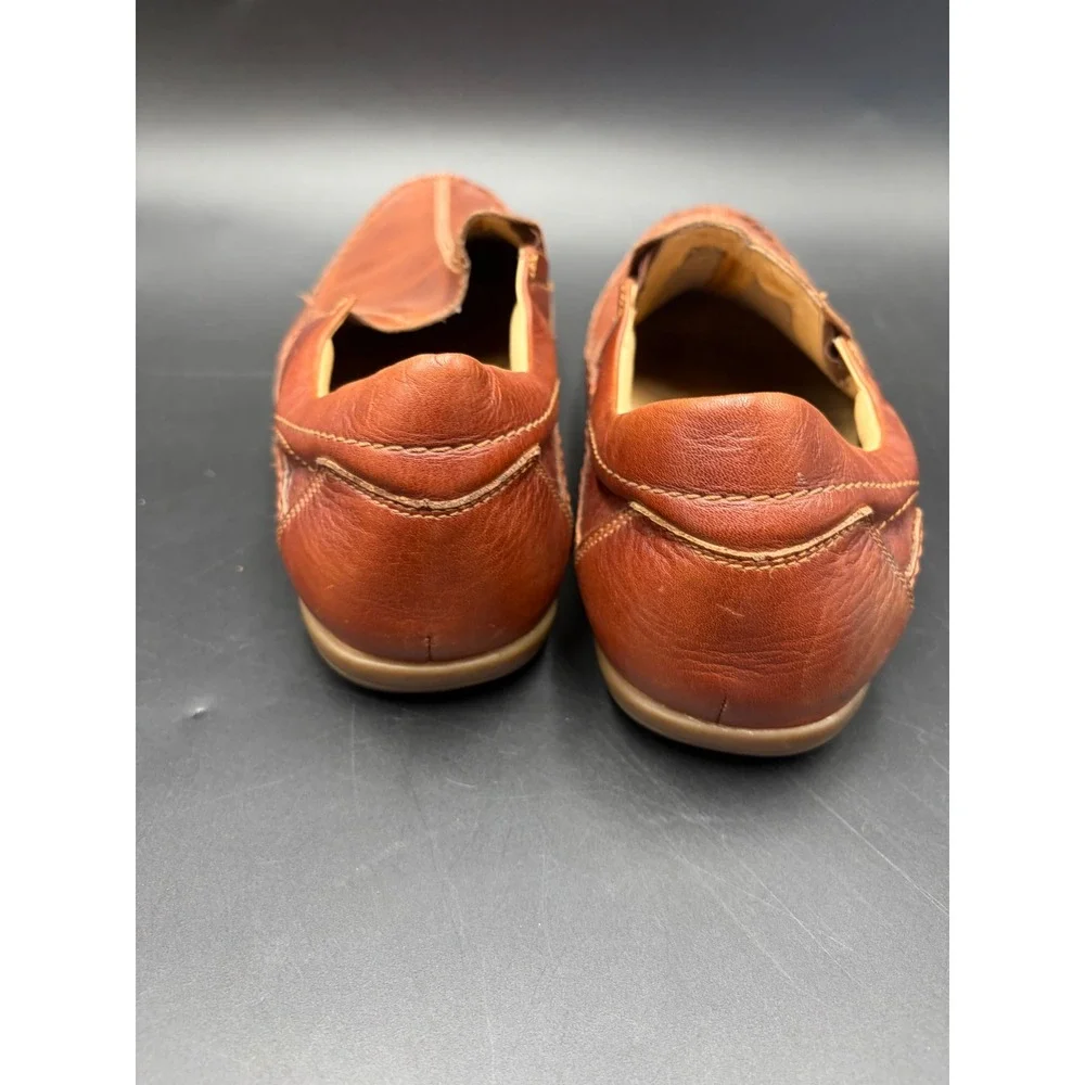 Pikolinos Jerez Mens Tan Brown Leather Slip On Loafers Whipstitch Shoes Size 46